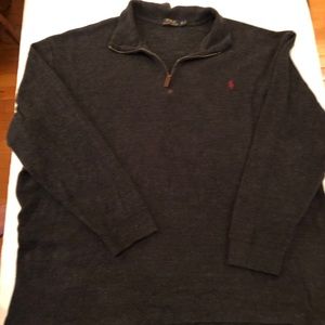 Ralph Lauren Charcoal heather quarter zip sweater